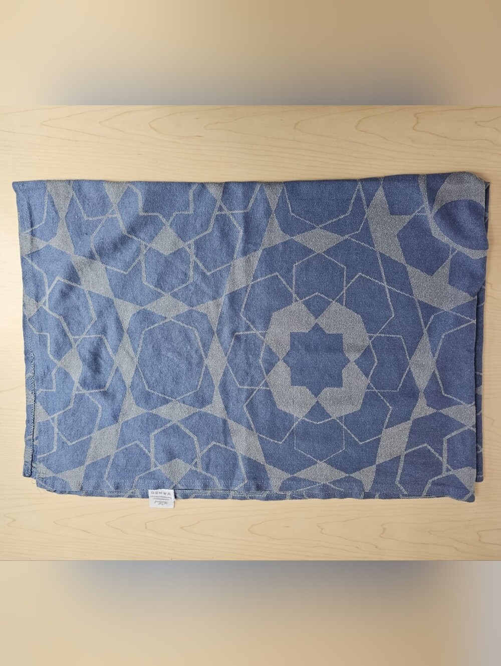 VTG Turkish Airlines In Flight Grey Blue Travel Blanket Wrap Scarf, OS